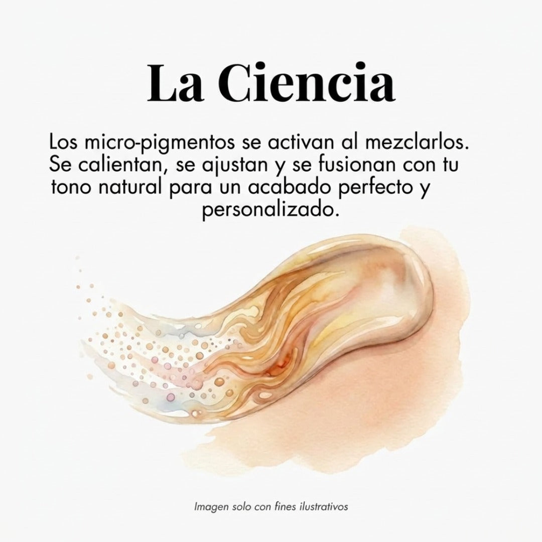 Base de maquillaje que cambia de color