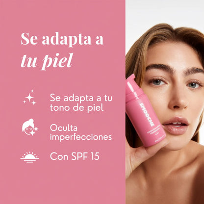 Base de maquillaje que cambia de color